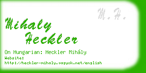mihaly heckler business card